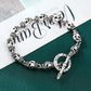 S925 sterling silver bracelet men thick skull heavy industry thai silver retro distressed punk trendystylish jewelry