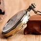 Steampunk Antique Stylish Mechanical Hand Winding Men Pocket Watch Unique Dial Design Open Face Pendant Luxury Pocket Clock Man
