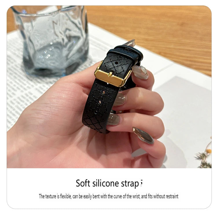 Guou Women Quartz Watch Luxury Clock Fashion Vintage Orologio Retro Classic Black Gold Square Reloj Ladies Leather Wrist Watches