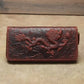 COSMO Unisex Dragon Embossed Card Wallet Oriental Style Leather Handmade