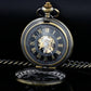 Antique Mechanical Pocket Watch Men Luxury Brand Necklace Pocket & Fob Watches Chain Male Clock PJX1631