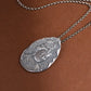 new 990 Silver Retro Wisdom Manjusri Buddha Pendant Lucky Talisman for Men and Women