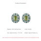 S925 Sterling Silver Studs Earring for Women Peridot Micro Inlay Zirconl Palace Style Ear Studs Fashion Jewelry Wholesale