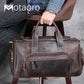 New Men's Leather Travel Bag Premium Genuine Leather Business Backpack - RFID Anti-Theft Outdoor Duffel Bag for Business