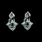 WUIHA Vintage 925 Sterling Silver Lab Sapphire Emerald High Carbon Diamonds Gemstone Ear Studs Earrings Fine Jewelry Wholesale