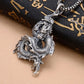 BOCAI S925 Silver Charms Pendants for Women Men Retro 3D Flying Dragon Year of the Loong  Amulet Fashion Jewelry Wholesale