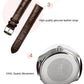 Quartz Wristwatches Calendar Clock Vintage Brown Leather Ladies Wristwatch Luxury Fashion Elegant Women Watches Waterproof 3Bar