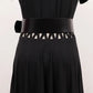 Women's Runway Fashion Black Metal Buckle Genuine Leather cummerbunds Female Dress Corsets Waistband Belts Decoration Wide Belt