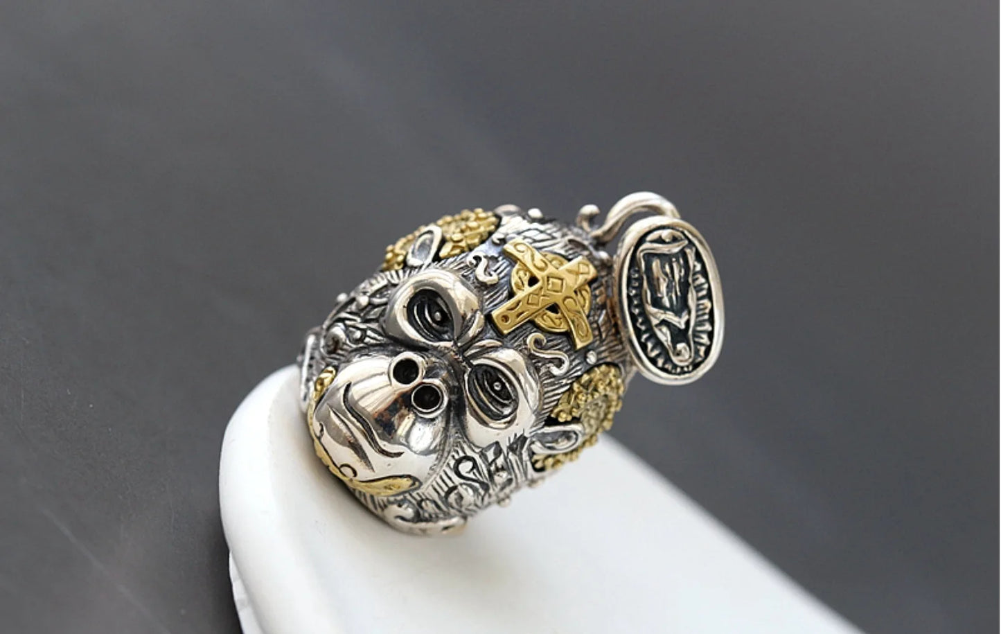 BOCAI New Real S925 Silver Jewelry Gorilla  Ｎon-Ｍainstream Punk  Ｖintage Personality Ｍan Pendant Christmas Gift