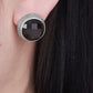 S925 Sterling Silver Studs Earring for Women Retro Edging Tangent Plane Smoky Quartz Ear Studs Fashion Classic Jewelry Wholesale