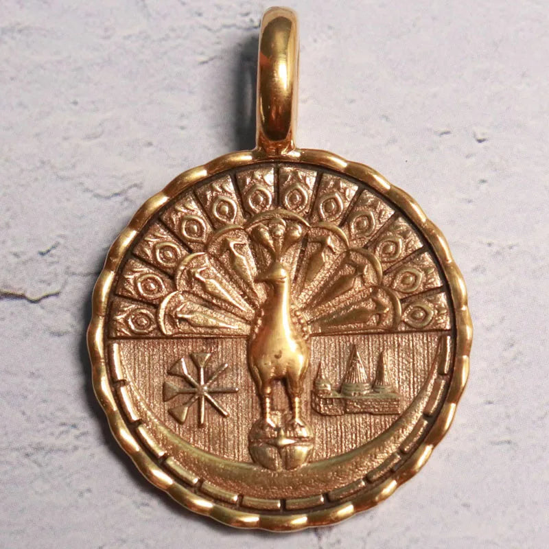 15g Yezidi Lalish Peacock Angel Art Relief Pendant Customized 925 SOLID STERLING Silver High Trendy