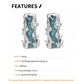 F.I.N.S S925 Sterling Silver Irregular Shaped Hoop Earrings Enamel Zircon Small Piercing Ear Buckles Retro Old Fine Jewelry