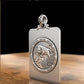 BOCAI S999 Sterling Silver Charms Pendants for Women Men New Fashion Solid Zodiac Tiger Square Punk Jewelry Amulet Wholesale