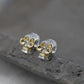 Real S925 Silver Jewelry Retro Thai Fashion Punk Style Long Beard Skull Earrings for Men