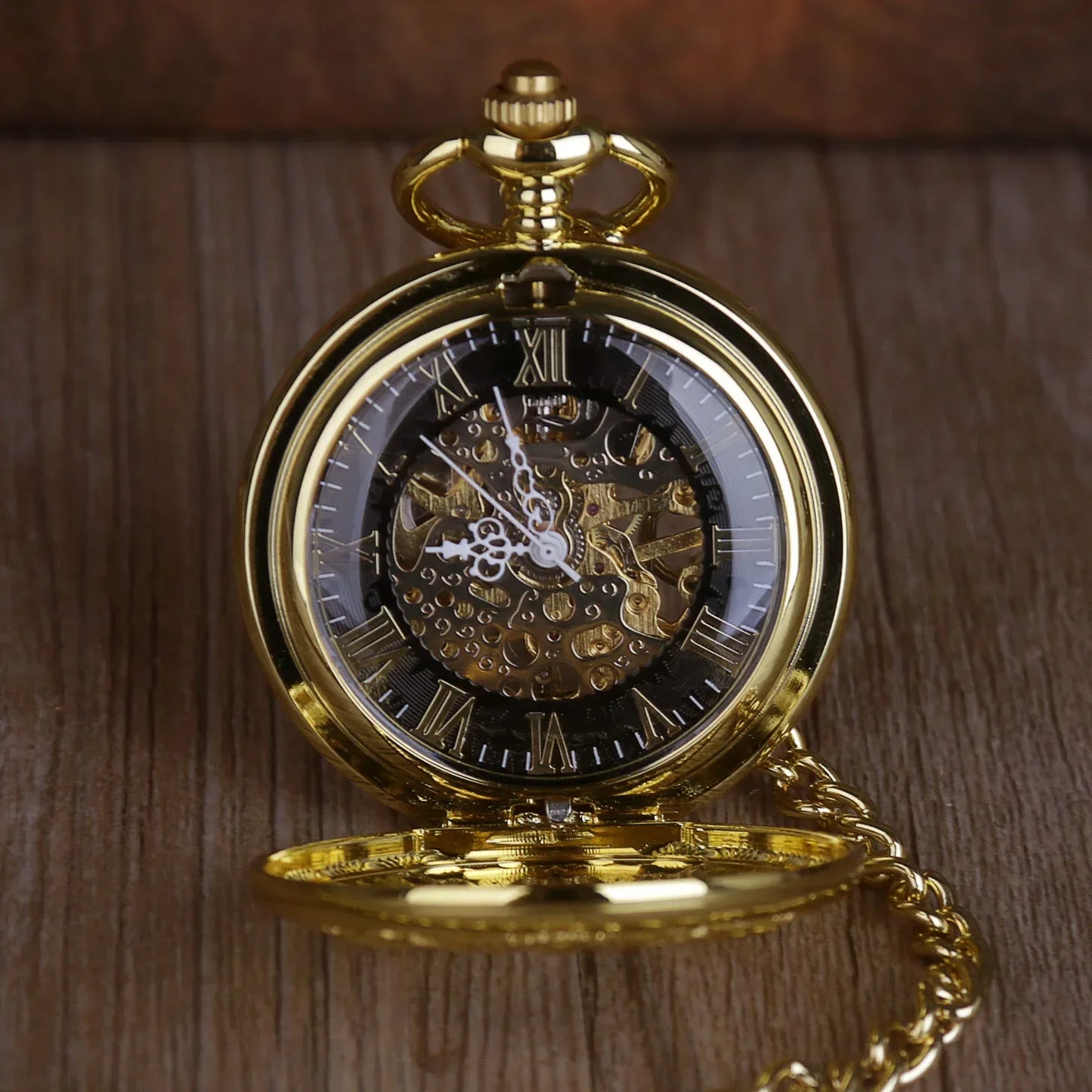 Antique Hand Wind Fob Watch For Men Women Gold Fashion Luxury Vintage Mechanical Pocket Watch Personalised Hollow Skeleton
