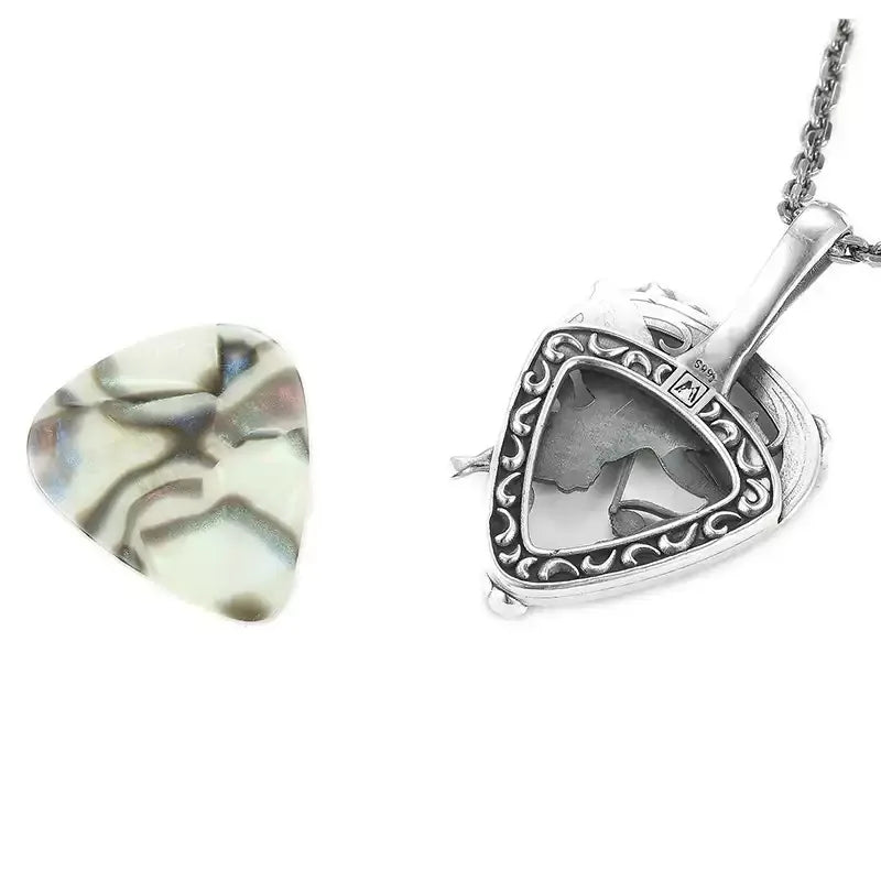 Pendant Sterling Silver 925 Rose Angel Guitar Paddle Can Be Played Luxury Jewellery Woman Man 2025 Trend Necklace Pendant P13