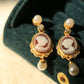 Factory Sales 925 Silver Inlay German Cameo Eardrops Agate Relief Retro Minority Design Antique Style
