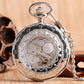 Steampunk Antique Stylish Mechanical Hand Winding Men Pocket Watch Unique Dial Design Open Face Pendant Luxury Pocket Clock Man