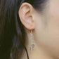 Hip hop Personality Korean Street Sterling Silver Pins Crown Earrings Female Retro Exaggerated Thai Silver Long Earrings Origina