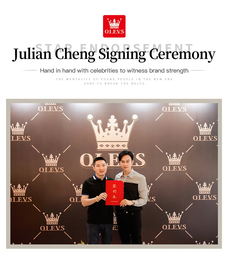 OLEVS Brand Ladies' Watch Fully Automatic Mechanical Watch Fashion Leather Strap 6601