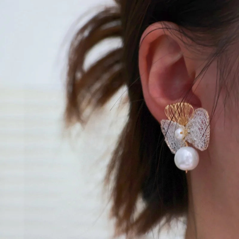 SGARIT Natural Fresh Water 14K Gold Filled Jewelry Handmade Jewelry Vintage Accessories Tarnish Resist Earrings SE101