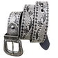Punk retro embossed first layer cowhide belt, national personality  literary fashion bohemian port style men's and women's belt