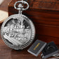 Mechanical Pocket Watch Luxury Antique Skeleton Men Steampunk Mechanical Fob Watches Clock Pendant Hand-winding Relogio De Bolso