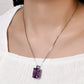 S925 Sterling Silver Charms Pendants for Women Men New Fashion Palace Style Hollow Argentum Edge Inlaid Natural Amethyst Jewelry