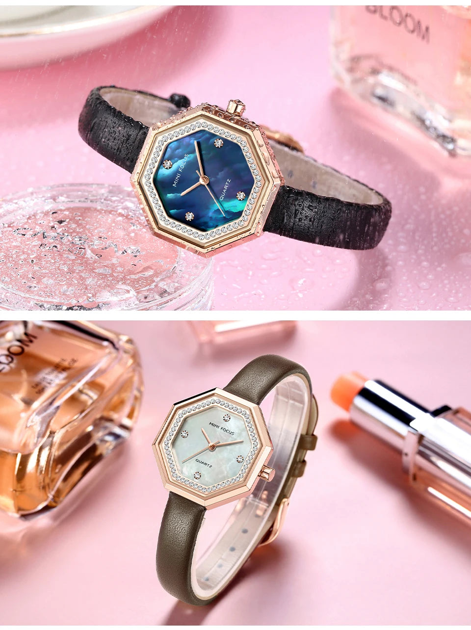 MINI FOCUS 0304 Brand Fashion Women Quartz Watch Luxury Leather Strap Waterproof Casual Girls Wristwatch Elegant Ladies Watches