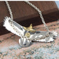 Japanese Style Trendy S925 Sterling Silver Eagle Pendant Necklace for Men and Women Sweater Chain Hip-Hop Punk Style Jewelry