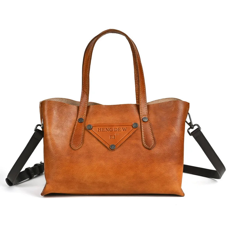 MOTAORA New Genuine Leather Women's Handbag Vintage Cowhide Large Capacity Crossbody Trave Bag Female Solid Shoulder Tote Bags