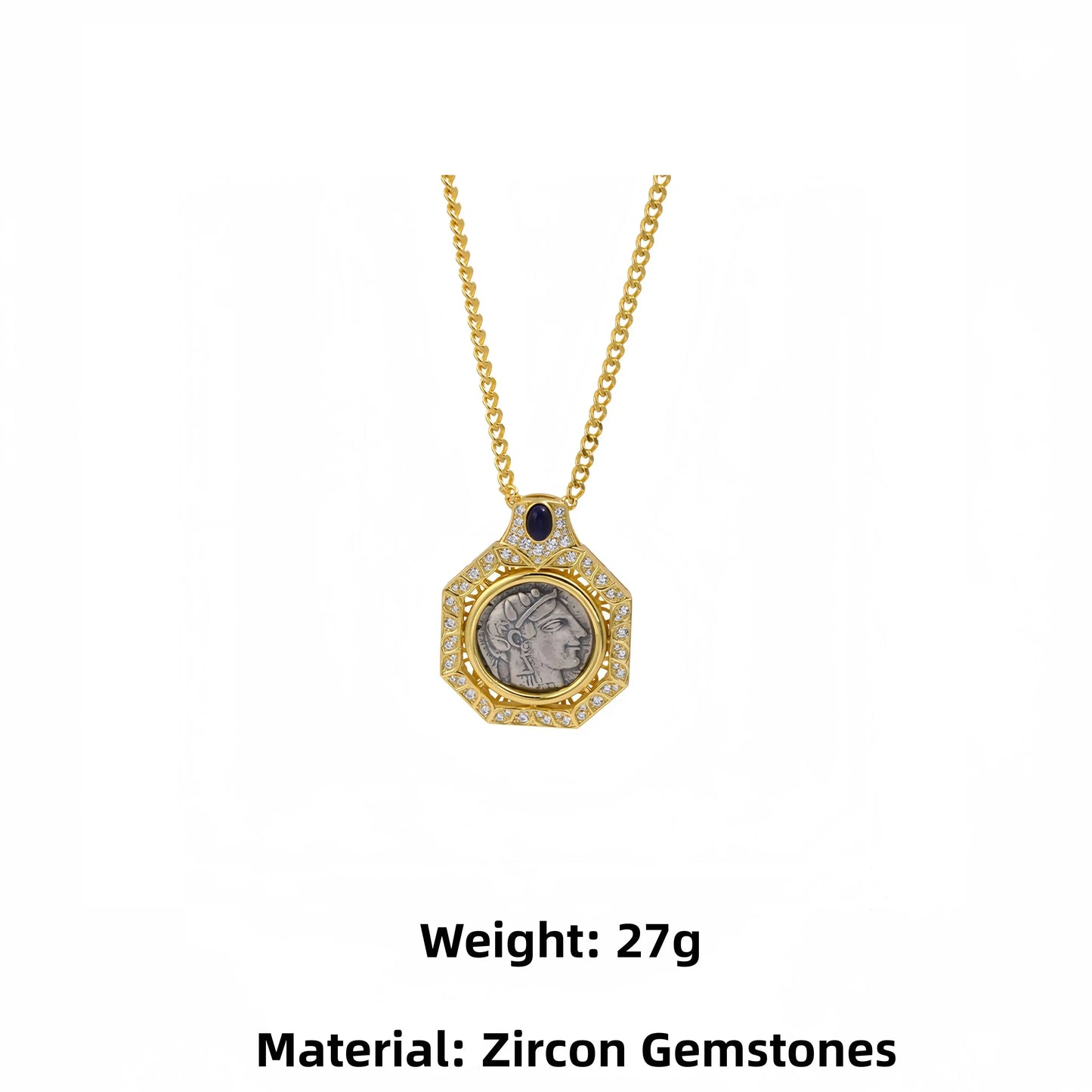 Mushan Luxury Brand  High Quality Retro Athena Women Necklace 925 Sterling Silver Sweater Chain  Fashion Jewelry