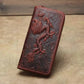 COSMO Unisex Dragon Embossed Card Wallet Oriental Style Leather Handmade
