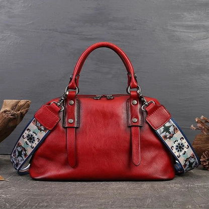 MOTAORA 2025 New Genuine Leather Satchel Tote Bag Top Handle Handbag Designer Shoulder Bag Large Capacity Cross Body Bag Vintage