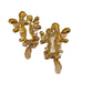 European and American Fashion Trends Retro Heavy Industry Enamel Craftsmanship Natural Stone Inlaid Keyhole Earrings Gold Silver