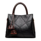 MOTAORA Premium Leather Women's Crossbody Handbag - Designer Luxury Patchwork Bag for Mature Moms