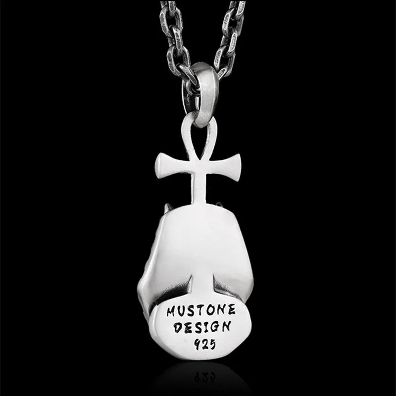 Pendant 100% Real 925 Sterling Silver 2025 Trend Necklace Pendant Egyptian Mythical Cat God Luxury Jewelry Men Women Gift P21
