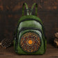 MOTAORA Vintage Leather Backpack Women Large Capacity Embossed Casual Travel Backpack Anti-Theft Waterproof Handbag Purse