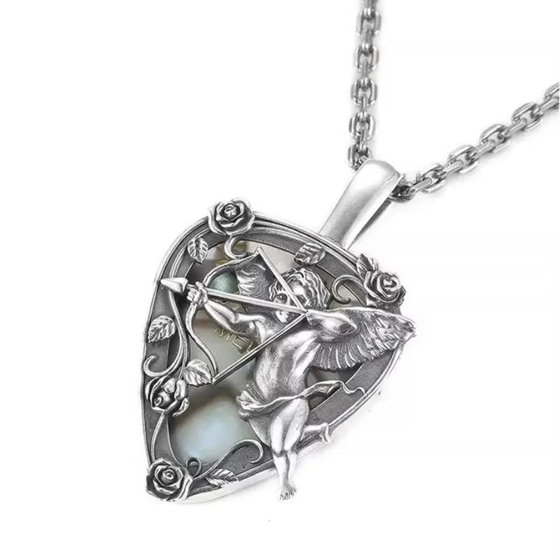 Pendant Sterling Silver 925 Rose Angel Guitar Paddle Can Be Played Luxury Jewellery Woman Man 2025 Trend Necklace Pendant P13