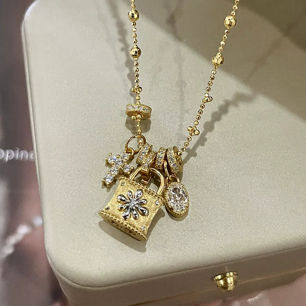 Wong Rain Vintage 925 Sterling Silver Lab Sapphire High Carbon Diamond Gemstone Personality Pendant Necklace Fine Jewelry Gifts