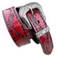 Punk retro embossed first layer cowhide belt, national personality  literary fashion bohemian port style men's and women's belt