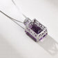 S925 Sterling Silver Charms Pendants for Women Men New Fashion Palace Style Hollow Argentum Edge Inlaid Natural Amethyst Jewelry