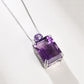S925 Sterling Silver Charms Pendants for Women Men New Fashion Palace Style Hollow Argentum Edge Inlaid Natural Amethyst Jewelry