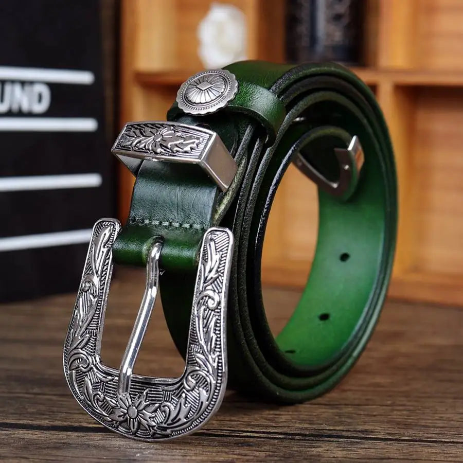 Women Leather Belt Fashion Belt Women Europe and the retro style Belt Female Brand Waistband Vintage belt 2.8cm