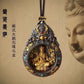 Blessing Yellow Jambhala Tathagata Avalokitesvara Necklace For Men Jewelry Ethnic Style Relief Roc Box Buddha Pendant Women Gift