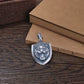 New S999 Sterling Silver Personality Retro Domineering Hip-hop Lion Tiger Head Eagle Faucet Shield Pendant Man.