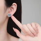 New blue sapphire earrings s925 pure silver sunflower ear jewelry set vintage high-end jewelry moissanite wedding jewelry