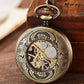 Mechanical Pocket Watch Luxury Antique Skeleton Men Steampunk Mechanical Fob Watches Clock Pendant Hand-winding Relogio De Bolso