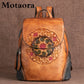 COSMO Fashion Backpack Retro Genuine Leather . Handmade Vintage Bag