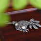 New S925 Silver Retro Vintage Hollowed Out Cute Goldfish Pendant For Ladies Fashionable Lucky Gift